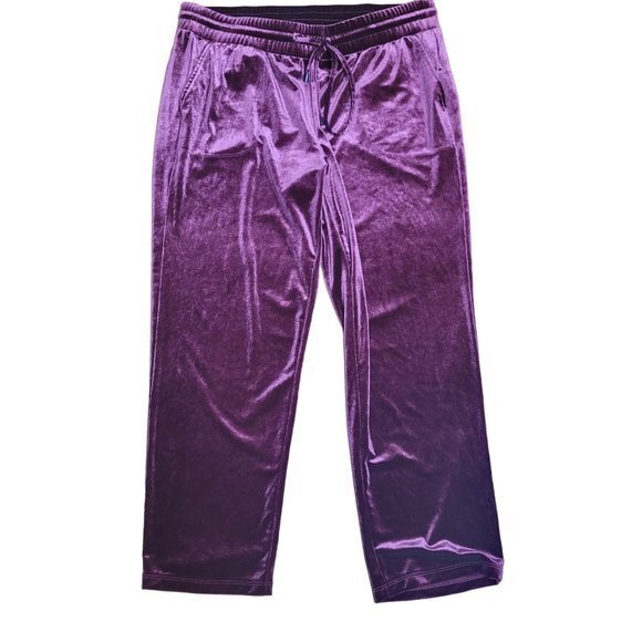torrid Pants - Torrid Womens 1X Pull-on‎ Relaxed Taper Maroon Velvet High-rise Jogger Pant